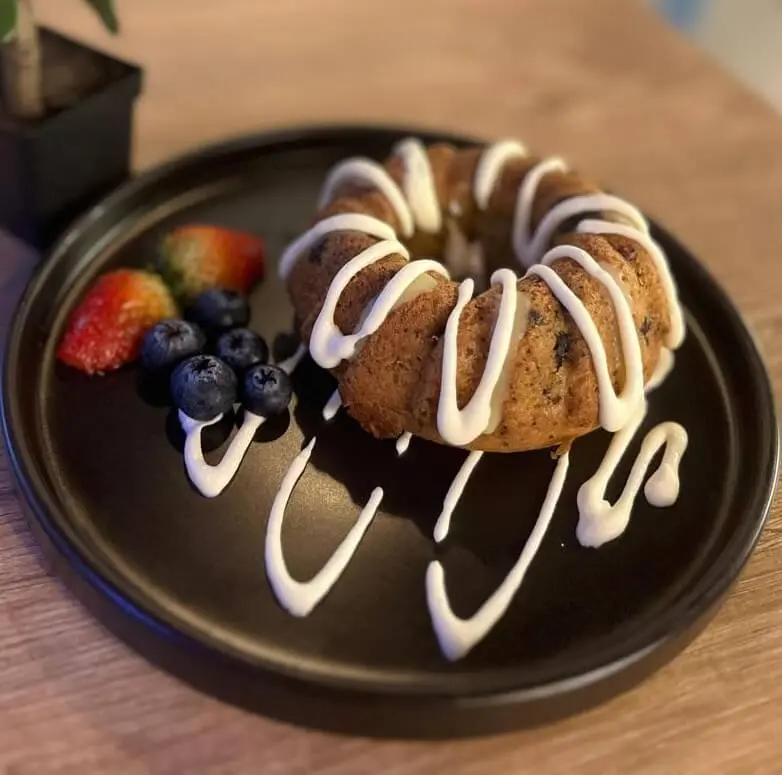 Torta agraz con amapola porción